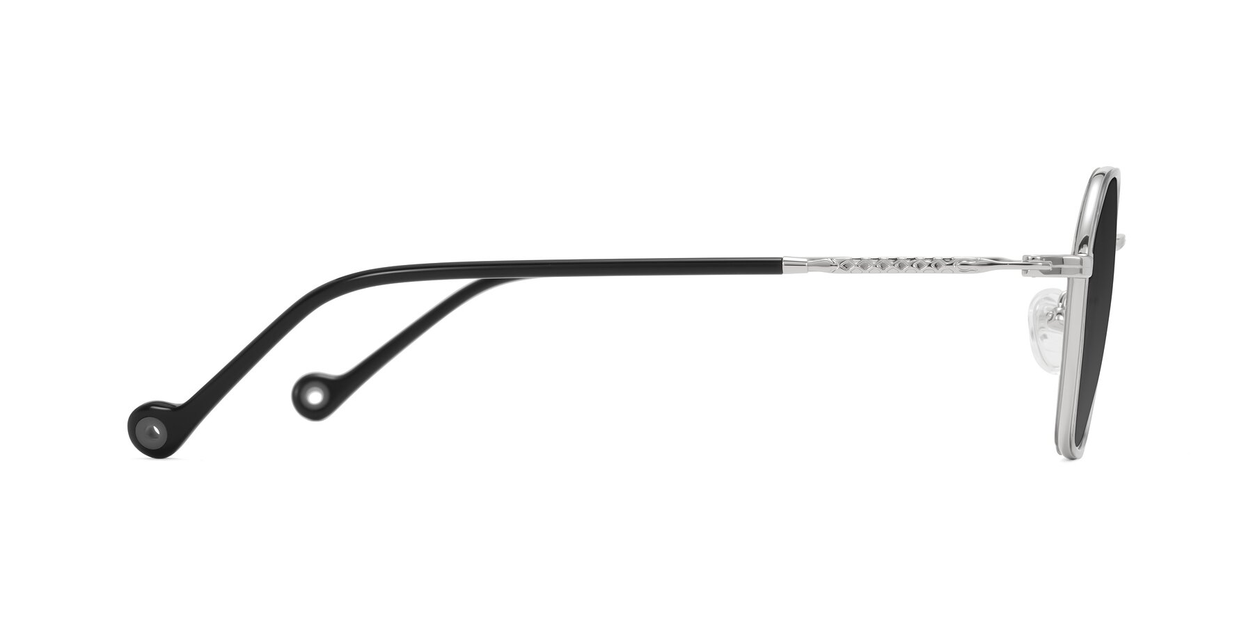 Side of Dalon in Gray/Silver with Gray Tinted Lenses