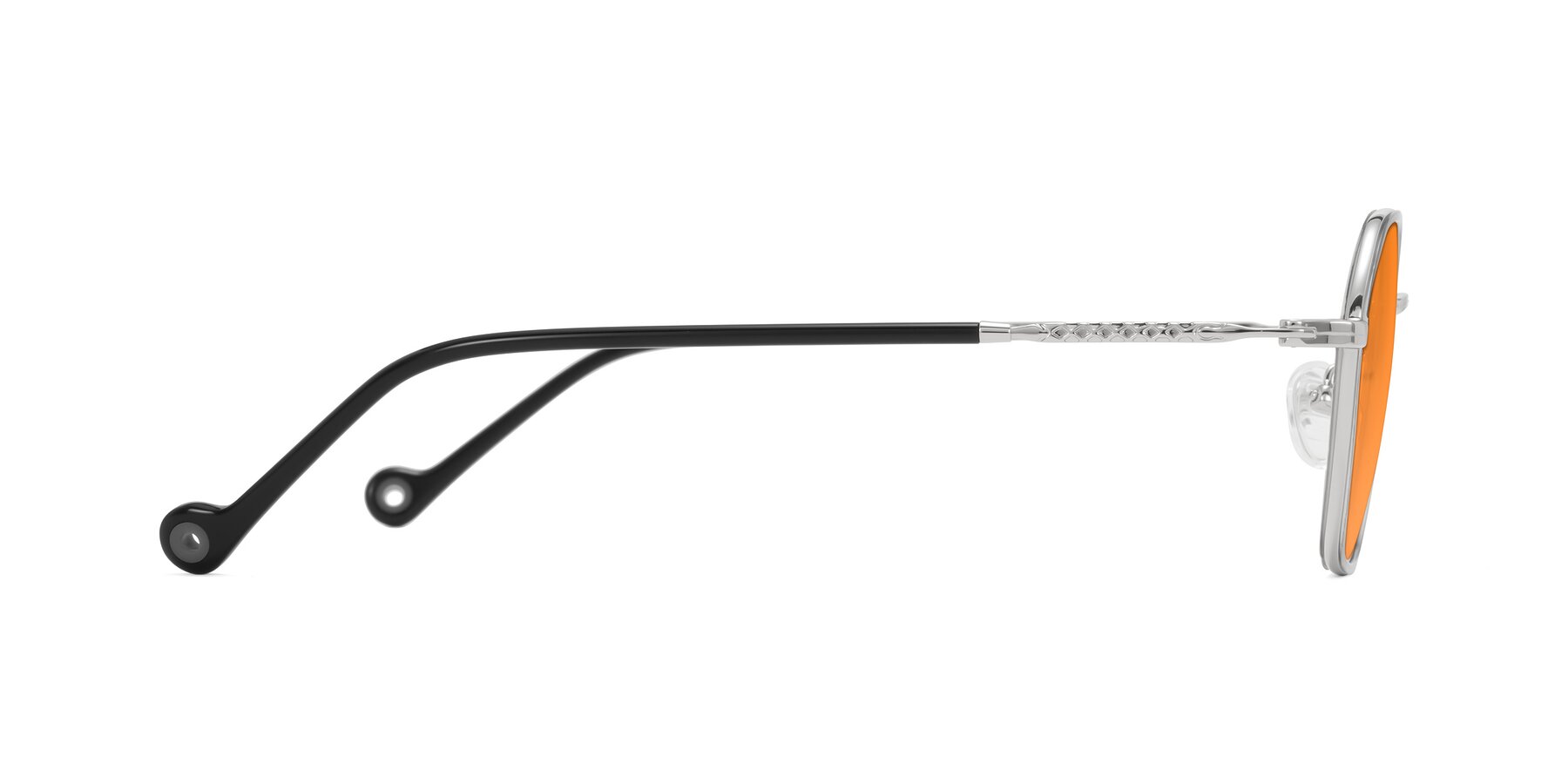 Side of Dalon in Gray/Silver with Orange Tinted Lenses