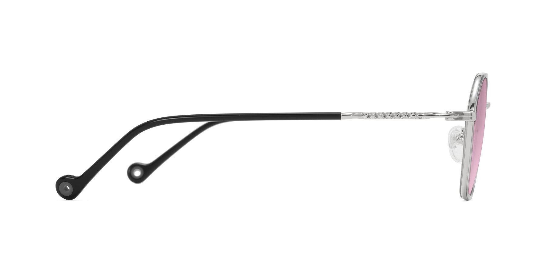 Side of Dalon in Gray/Silver with Light Wine Tinted Lenses