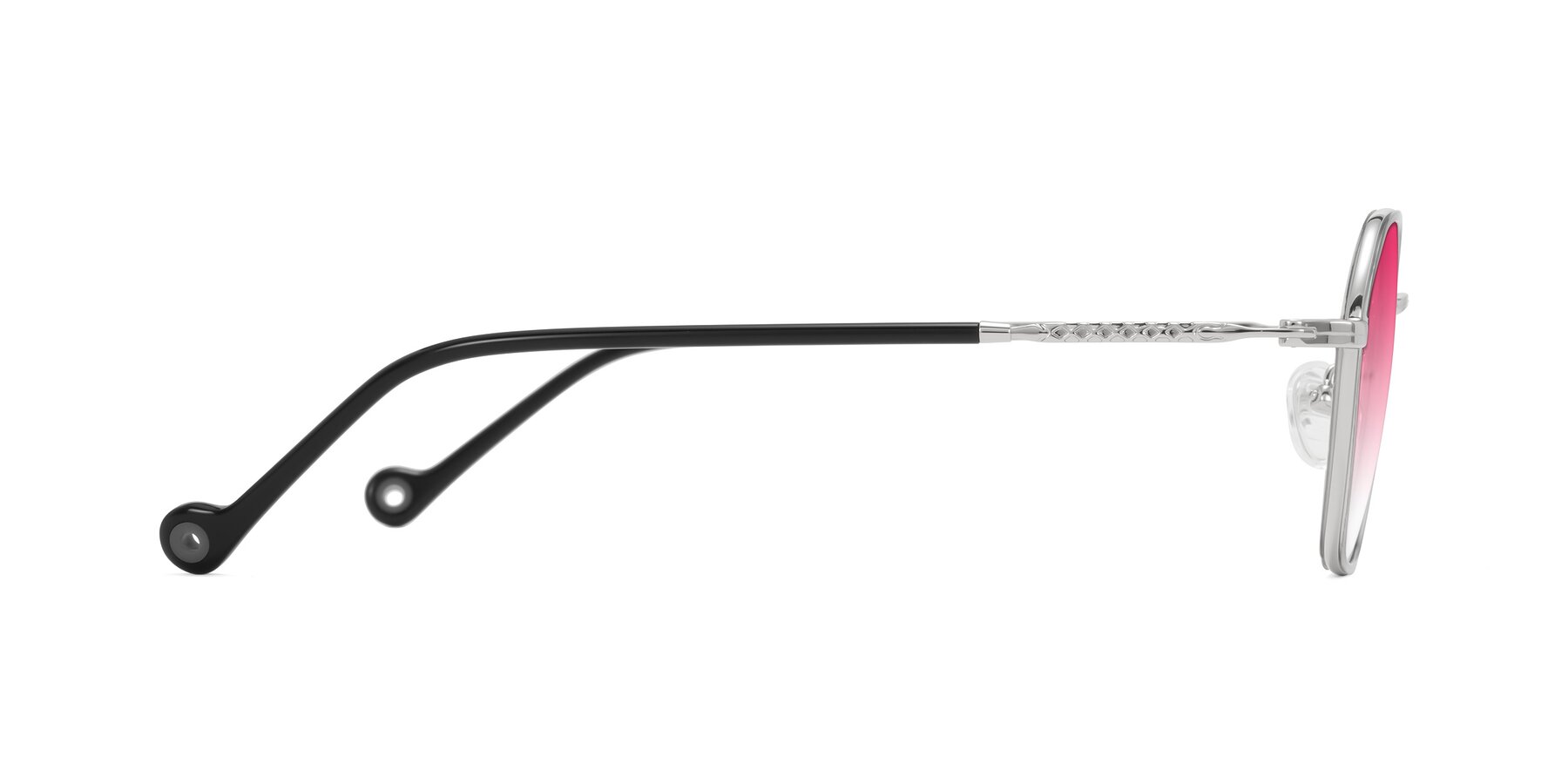 Side of Dalon in Gray/Silver with Pink Gradient Lenses