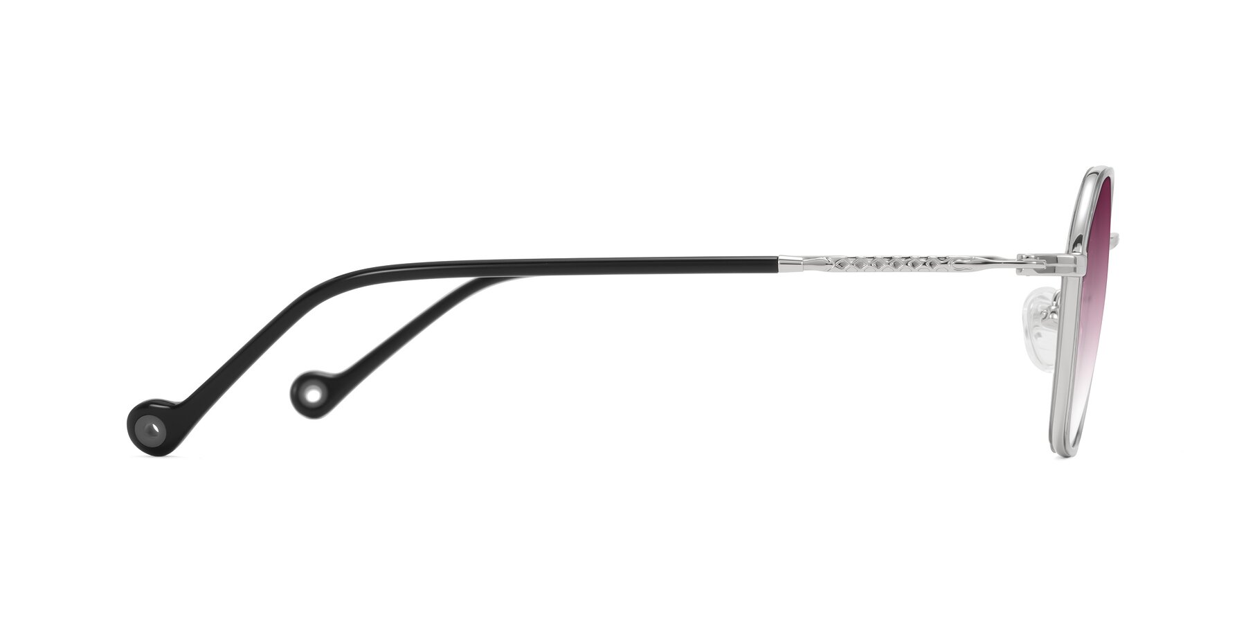 Side of Dalon in Gray/Silver with Wine Gradient Lenses