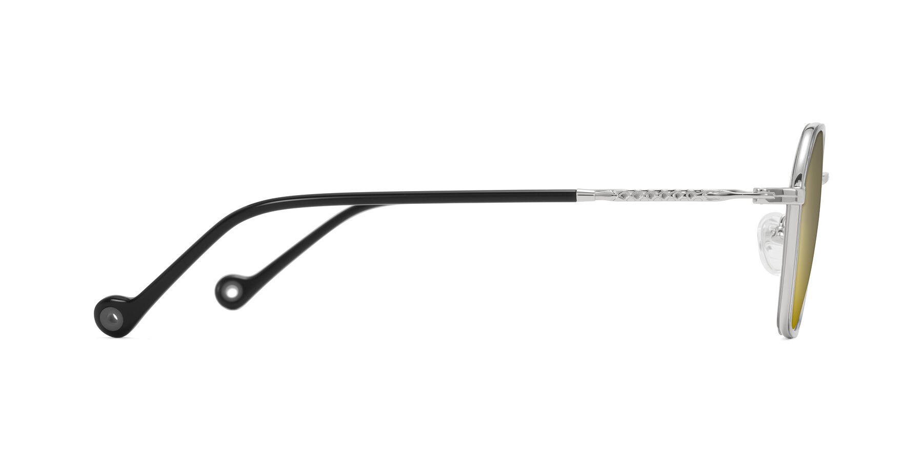 Side of Dalon in Gray/Silver with Gold Mirrored Lenses