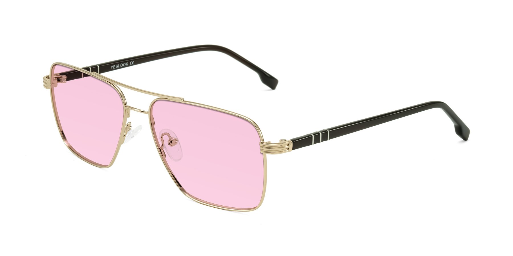 Angle of Flinders in Gold with Light Pink Tinted Lenses