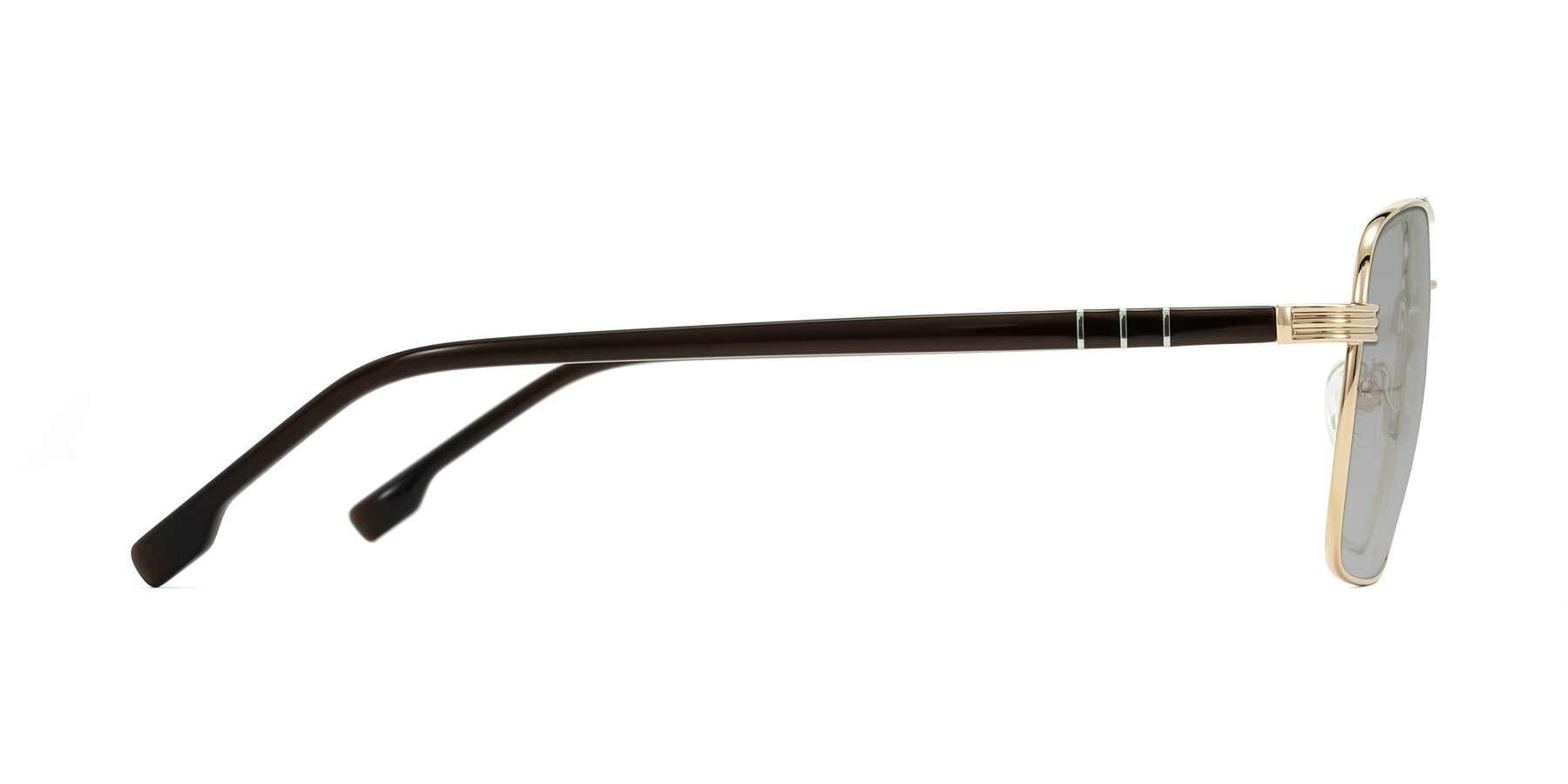 Side of Flinders in Gold with Light Gray Tinted Lenses