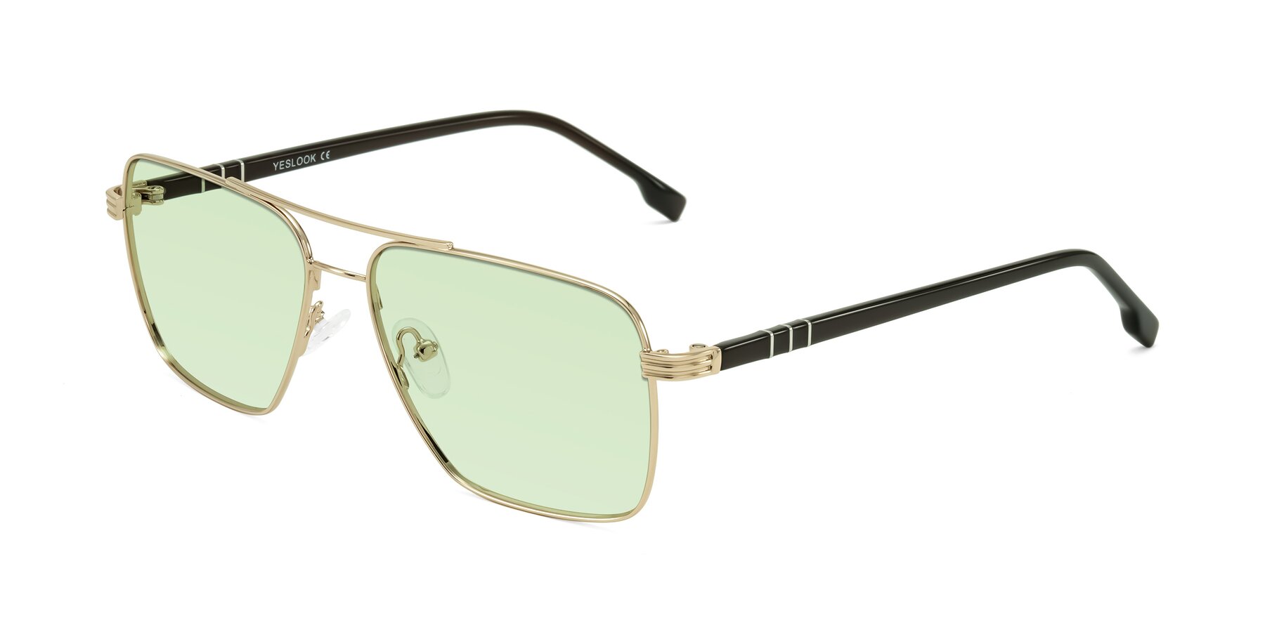 Angle of Flinders in Gold with Light Green Tinted Lenses
