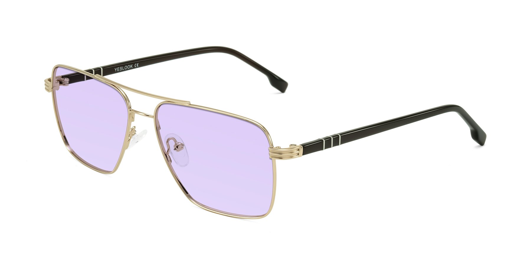 Angle of Flinders in Gold with Light Purple Tinted Lenses