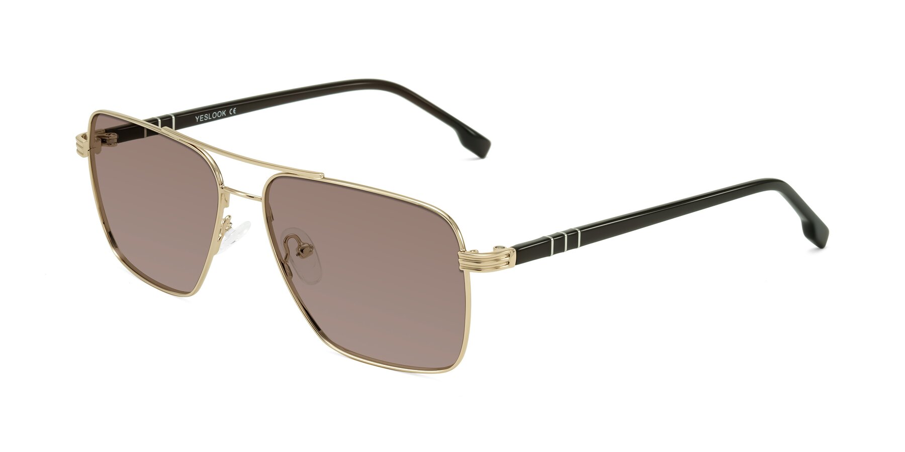 Angle of Flinders in Gold with Medium Brown Tinted Lenses