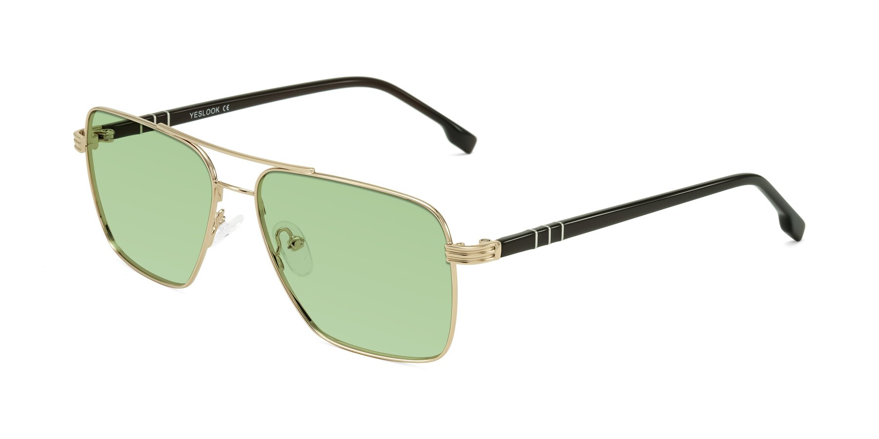 Angle of Flinders in Gold with Medium Green Tinted Lenses