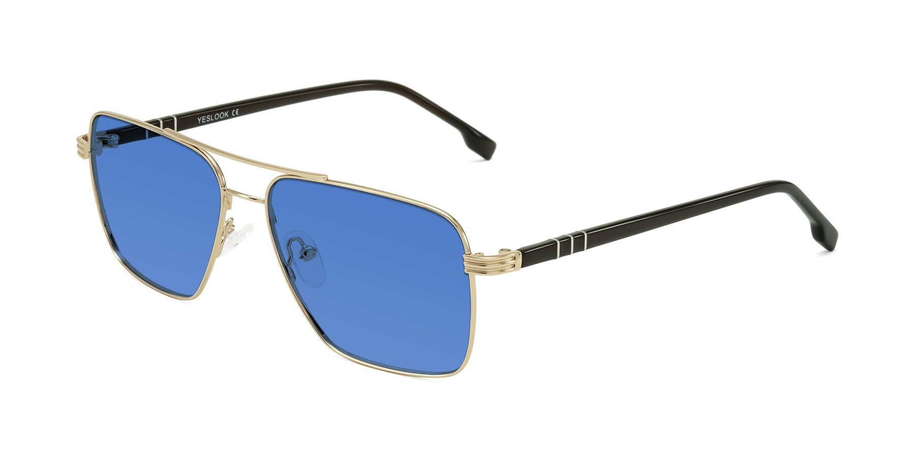 Angle of Flinders in Gold with Blue Tinted Lenses