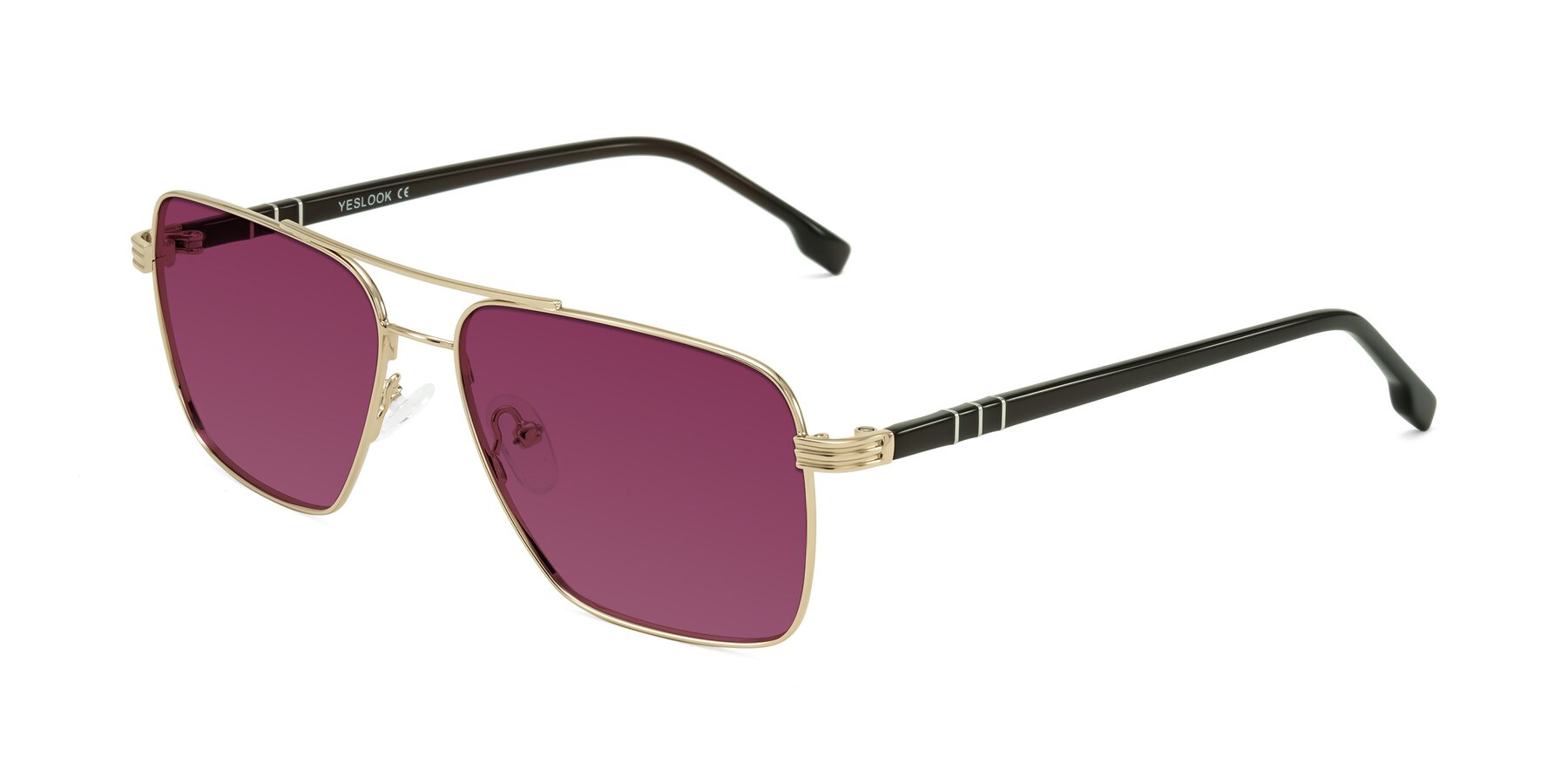 Angle of Flinders in Gold with Wine Tinted Lenses