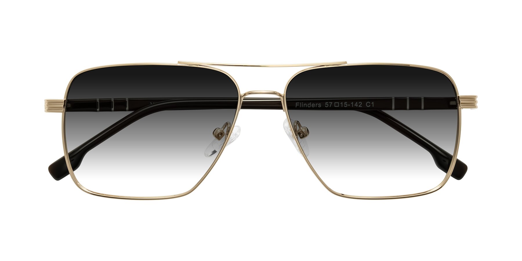 Folded Front of Flinders in Gold with Gray Gradient Lenses