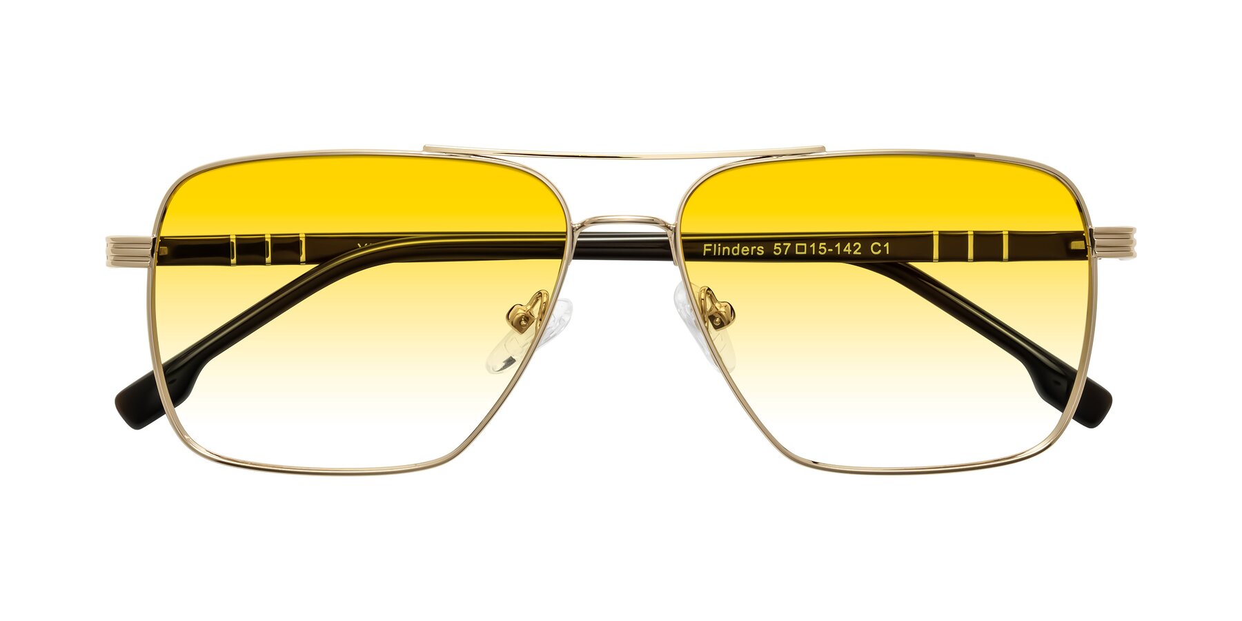 Folded Front of Flinders in Gold with Yellow Gradient Lenses