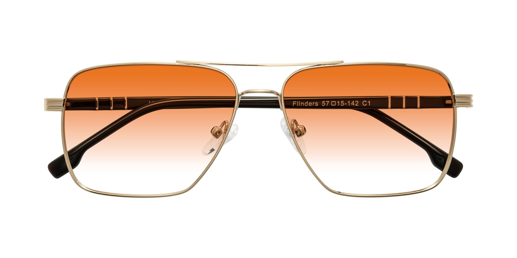 Folded Front of Flinders in Gold with Orange Gradient Lenses
