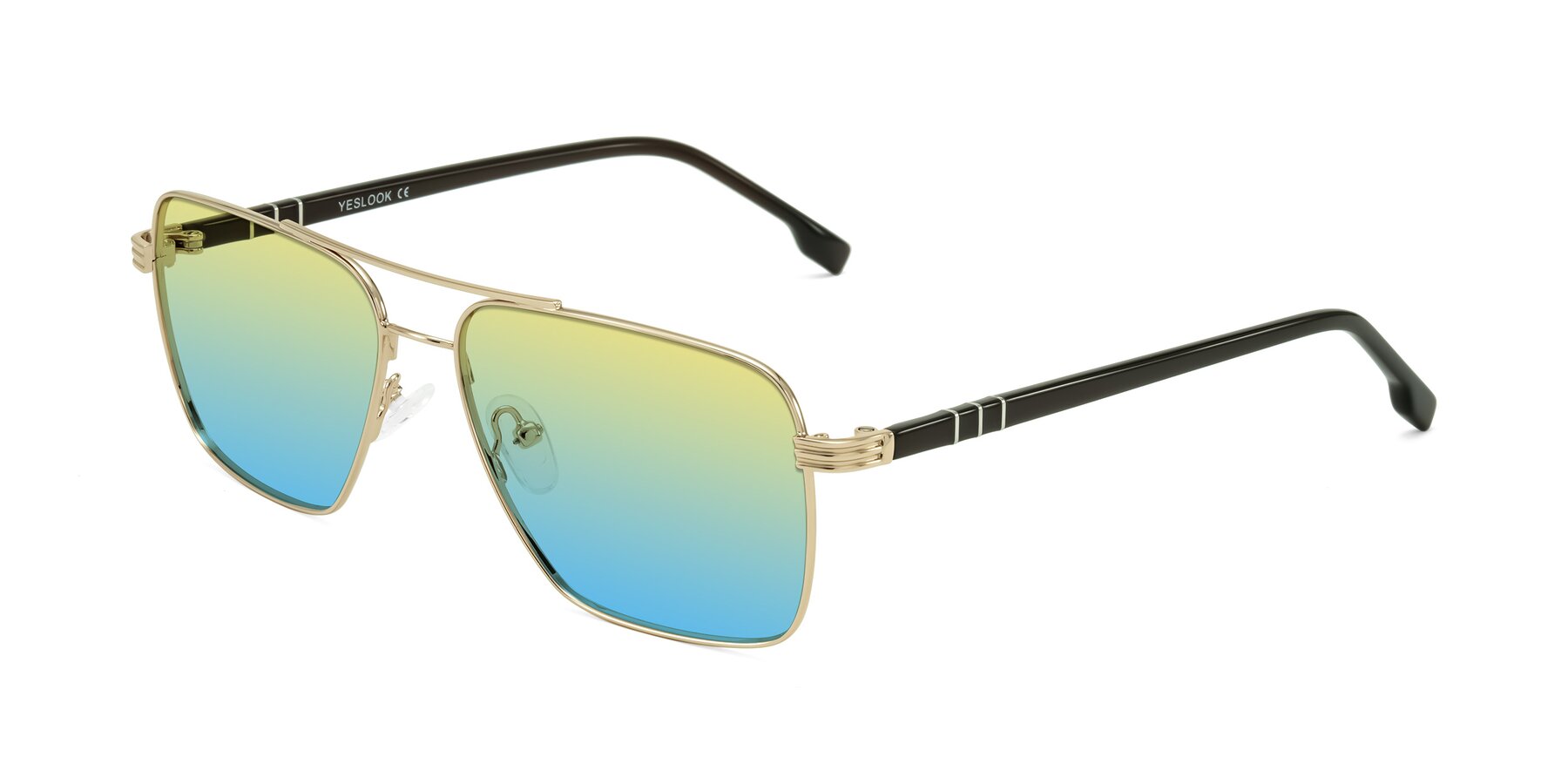 Angle of Flinders in Gold with Yellow / Blue Gradient Lenses