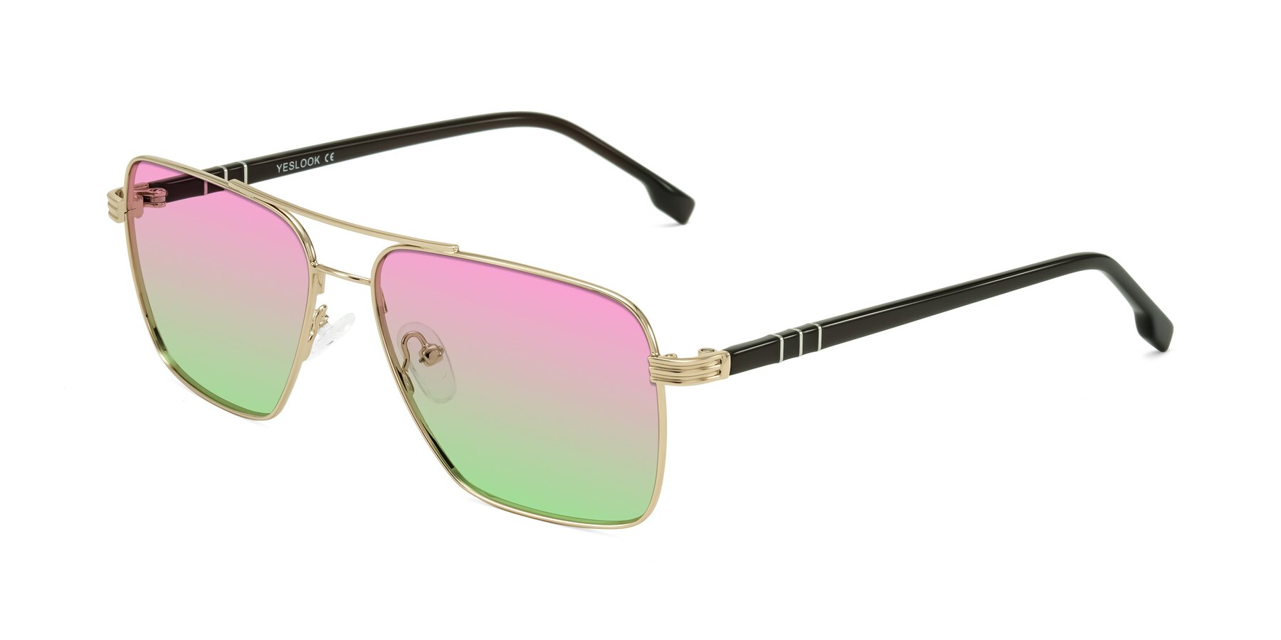 Angle of Flinders in Gold with Pink / Green Gradient Lenses