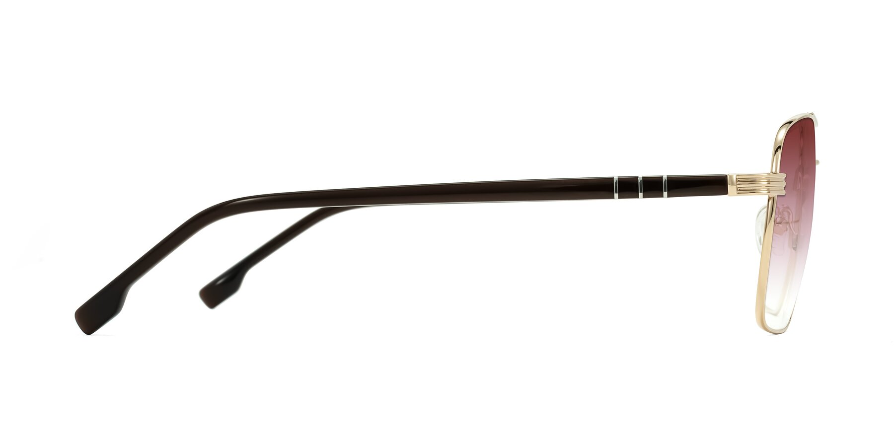 Side of Flinders in Gold with Garnet Gradient Lenses