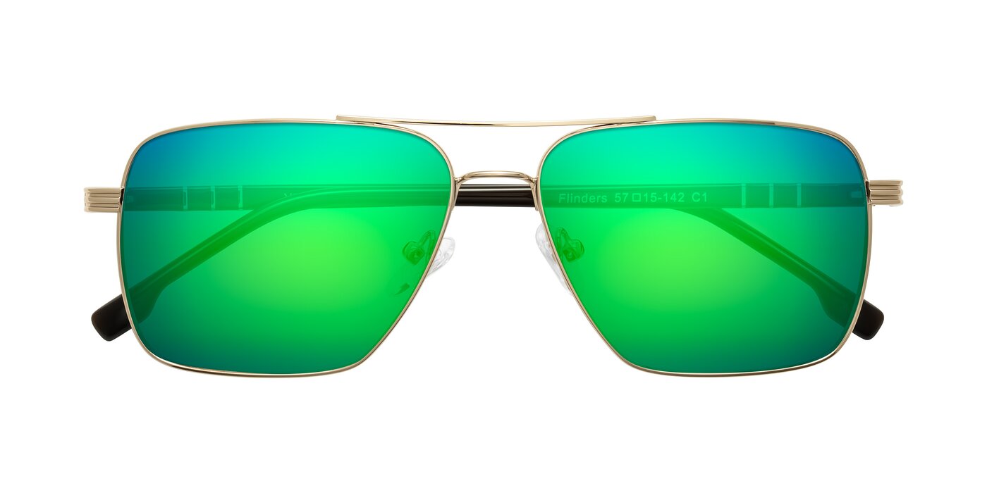 Flinders - Gold Flash Mirrored Sunglasses