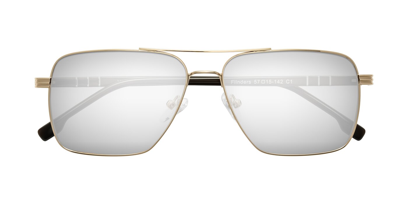 Flinders - Gold Flash Mirrored Sunglasses