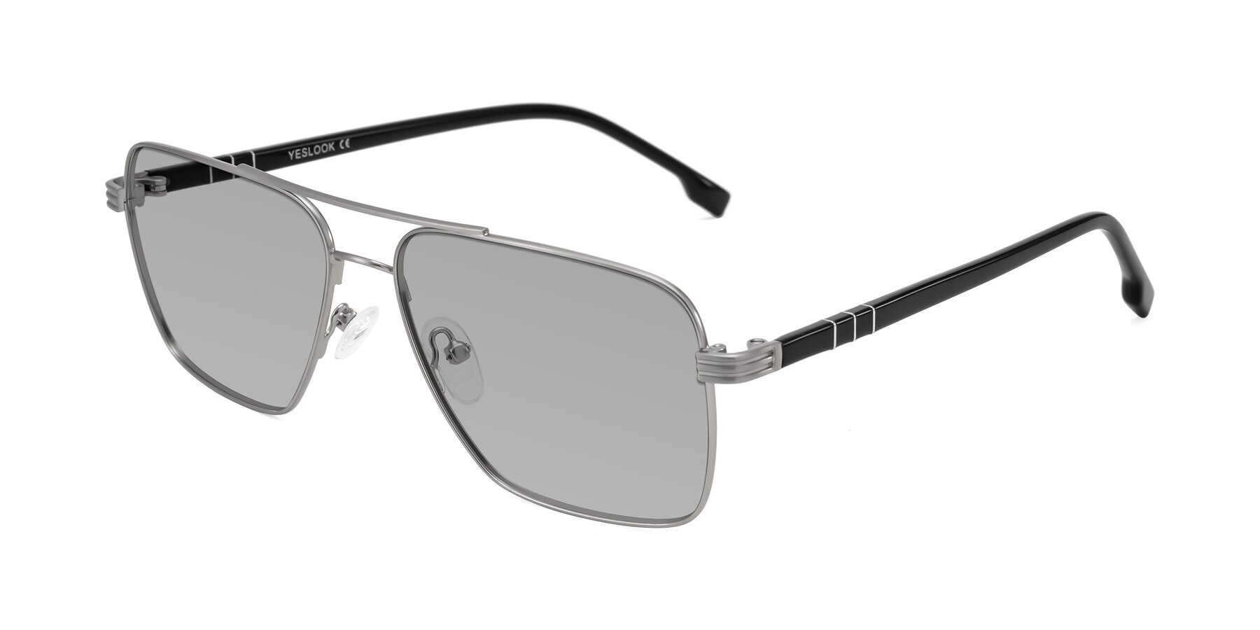 Angle of Flinders in Matte Silver with Light Gray Tinted Lenses