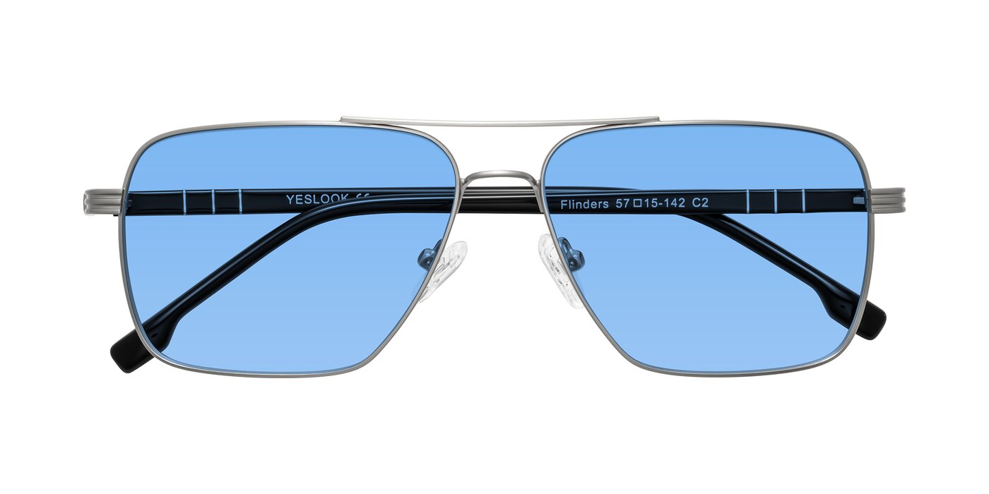Flinders - Matte Silver Tinted Sunglasses