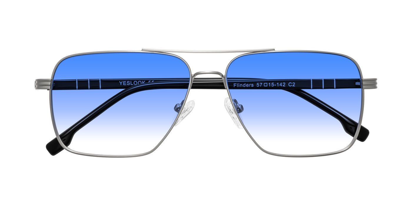 Flinders - Matte Silver Gradient Sunglasses