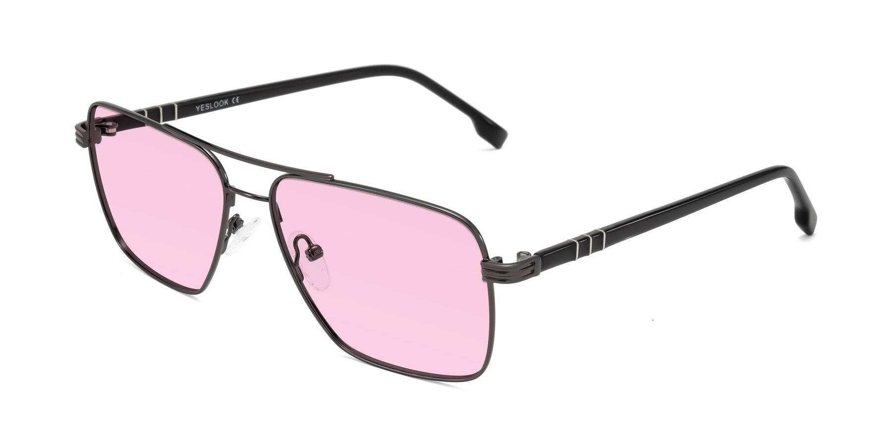 Angle of Flinders in Gunmetal with Light Pink Tinted Lenses