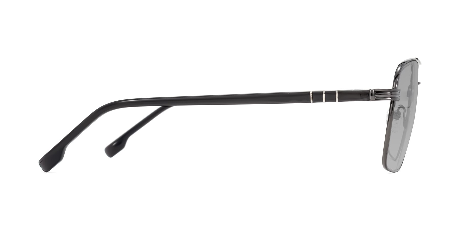 Side of Flinders in Gunmetal with Light Gray Tinted Lenses