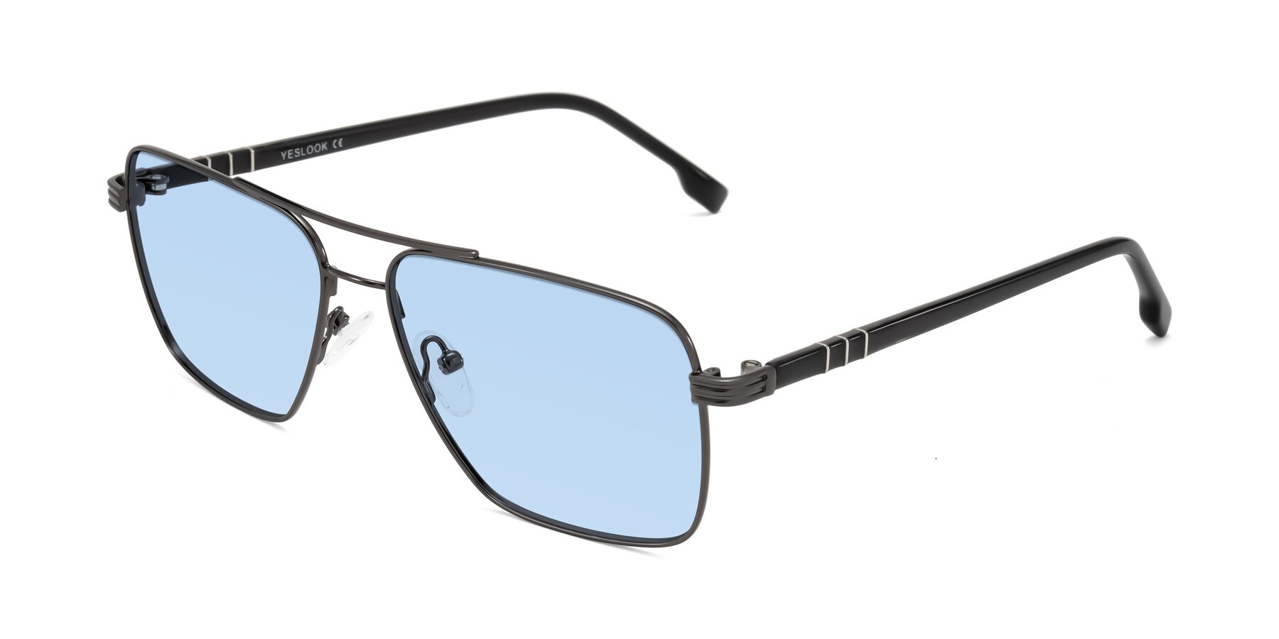 Angle of Flinders in Gunmetal with Light Blue Tinted Lenses