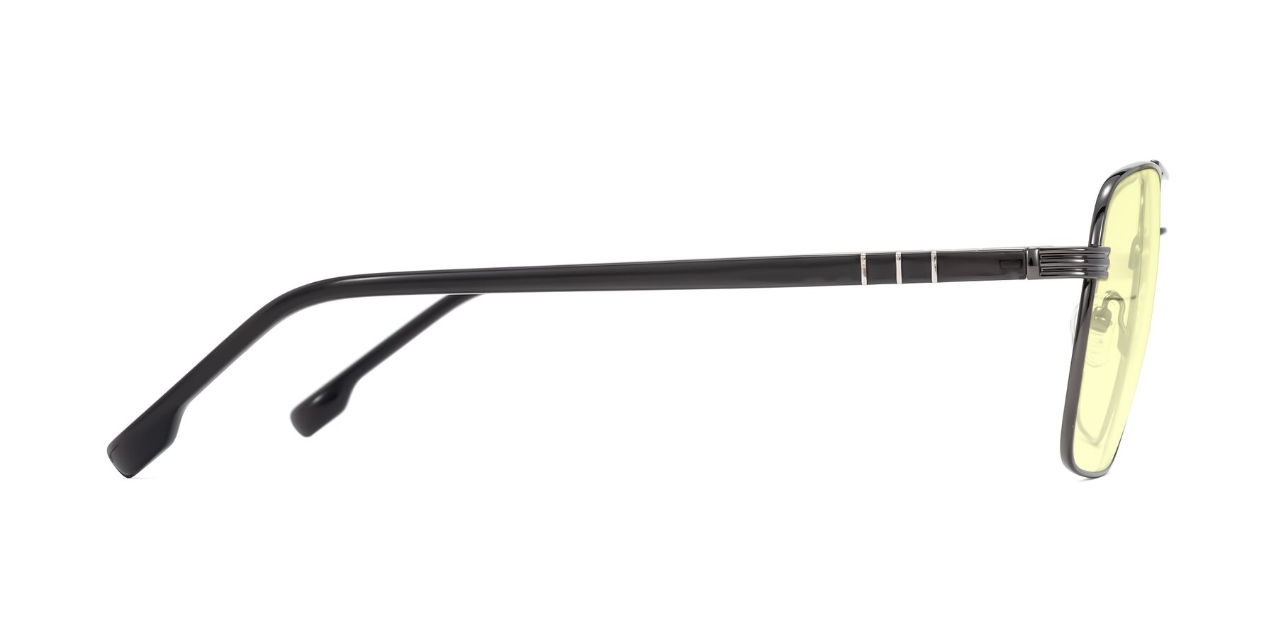 Side of Flinders in Gunmetal with Light Yellow Tinted Lenses