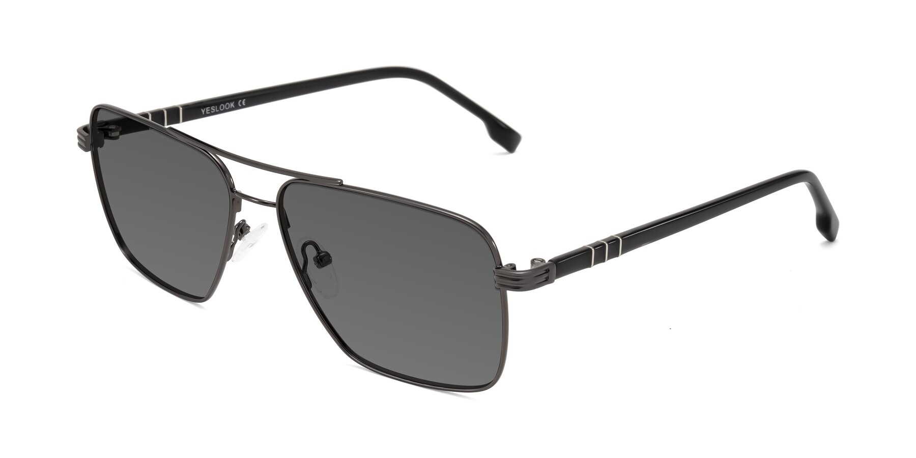 Angle of Flinders in Gunmetal with Medium Gray Tinted Lenses