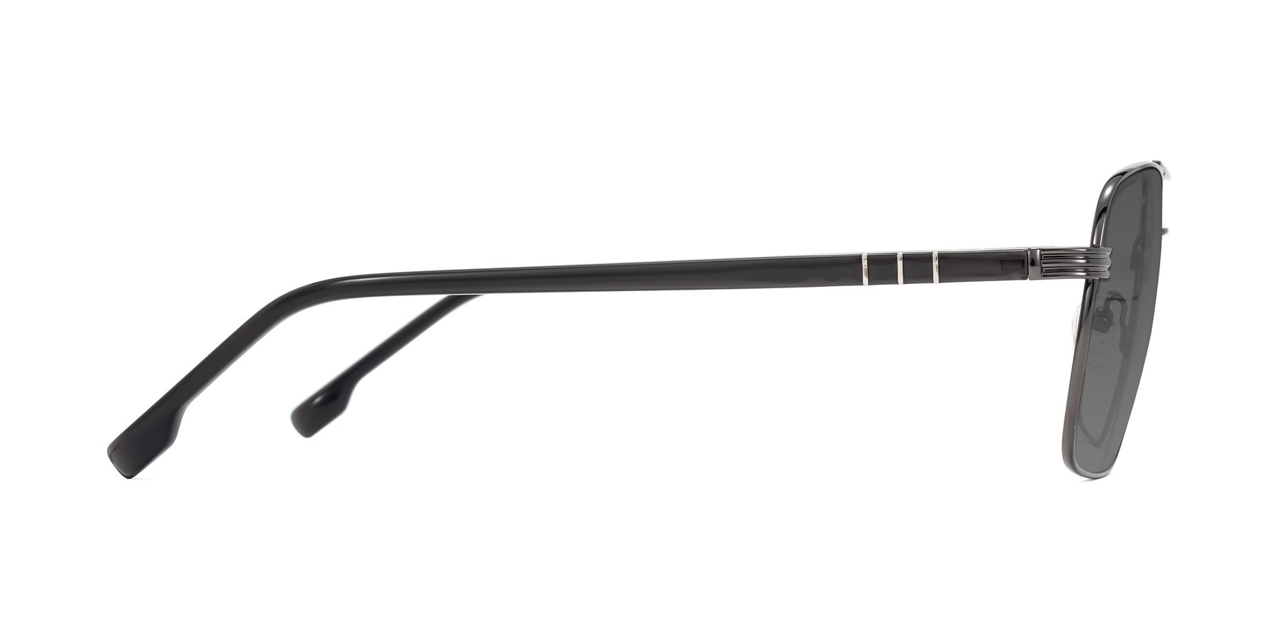 Side of Flinders in Gunmetal with Medium Gray Tinted Lenses