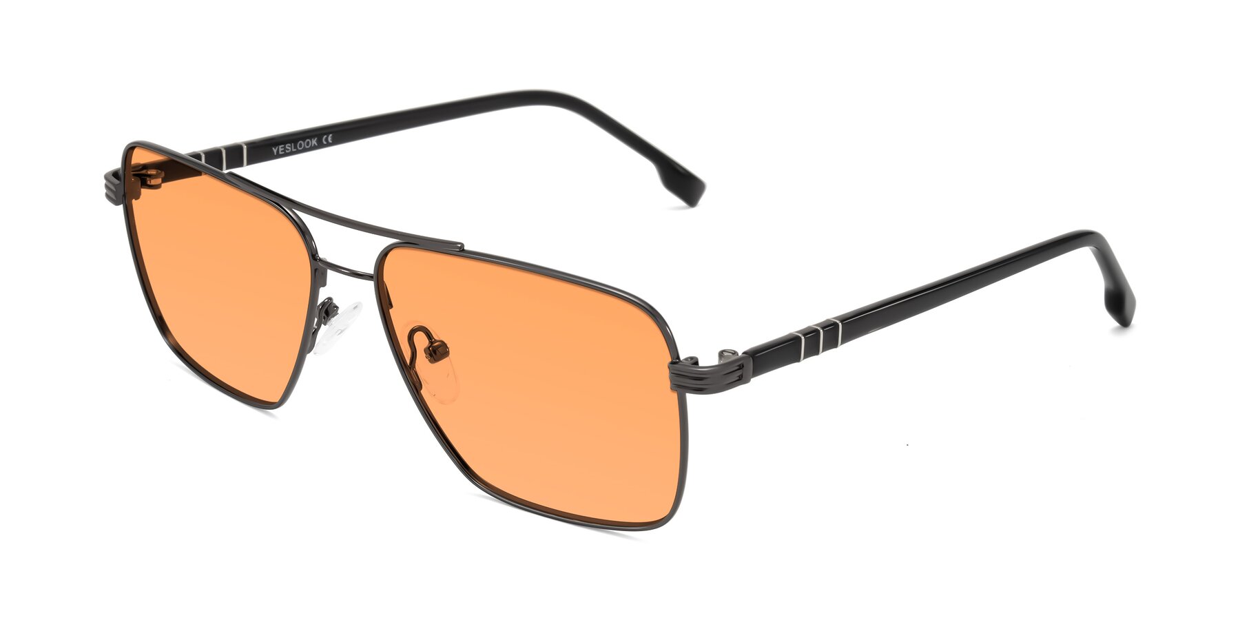 Angle of Flinders in Gunmetal with Medium Orange Tinted Lenses