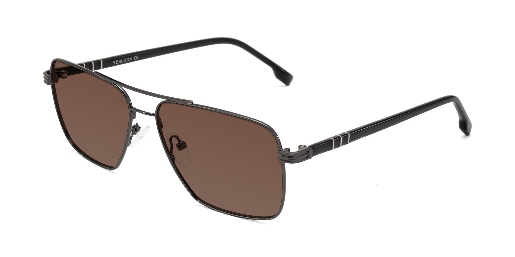 Angle of Flinders in Gunmetal with Brown Tinted Lenses