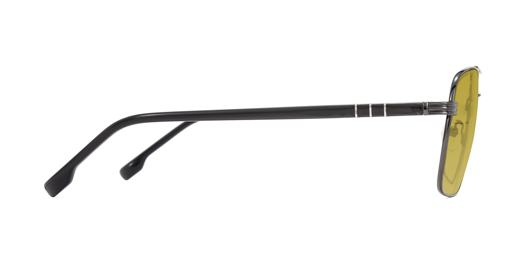 Side of Flinders in Gunmetal with Champagne Tinted Lenses