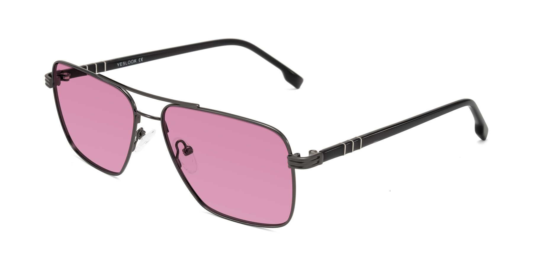 Angle of Flinders in Gunmetal with Medium Wine Tinted Lenses