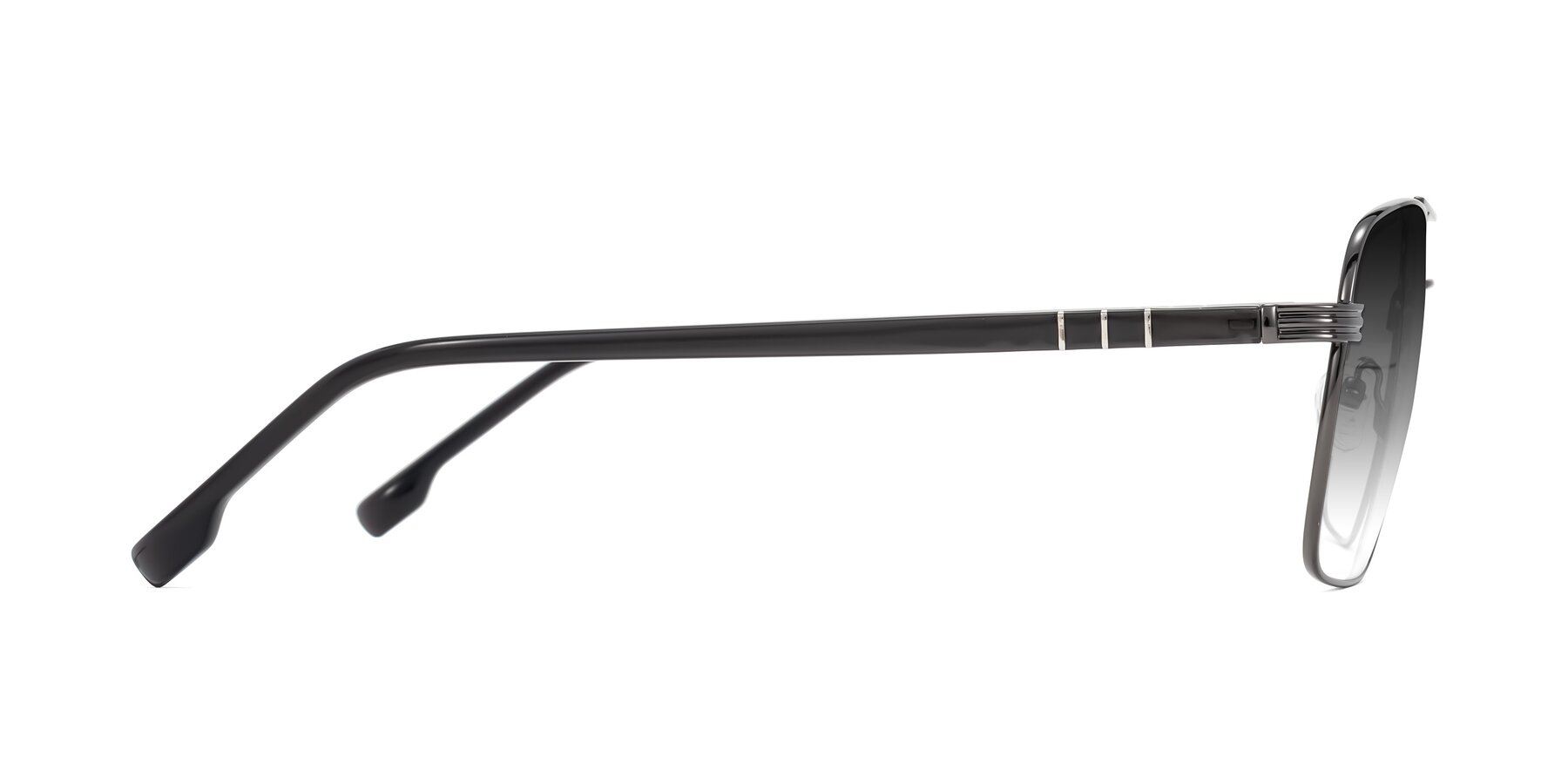 Side of Flinders in Gunmetal with Gray Gradient Lenses