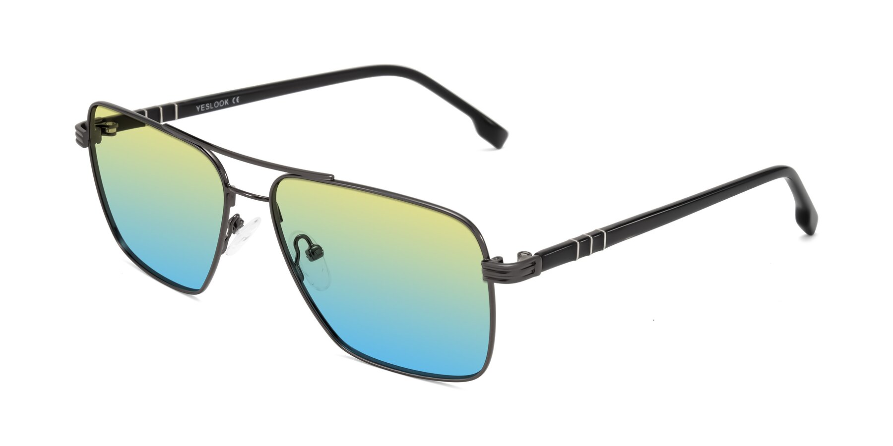 Angle of Flinders in Gunmetal with Yellow / Blue Gradient Lenses