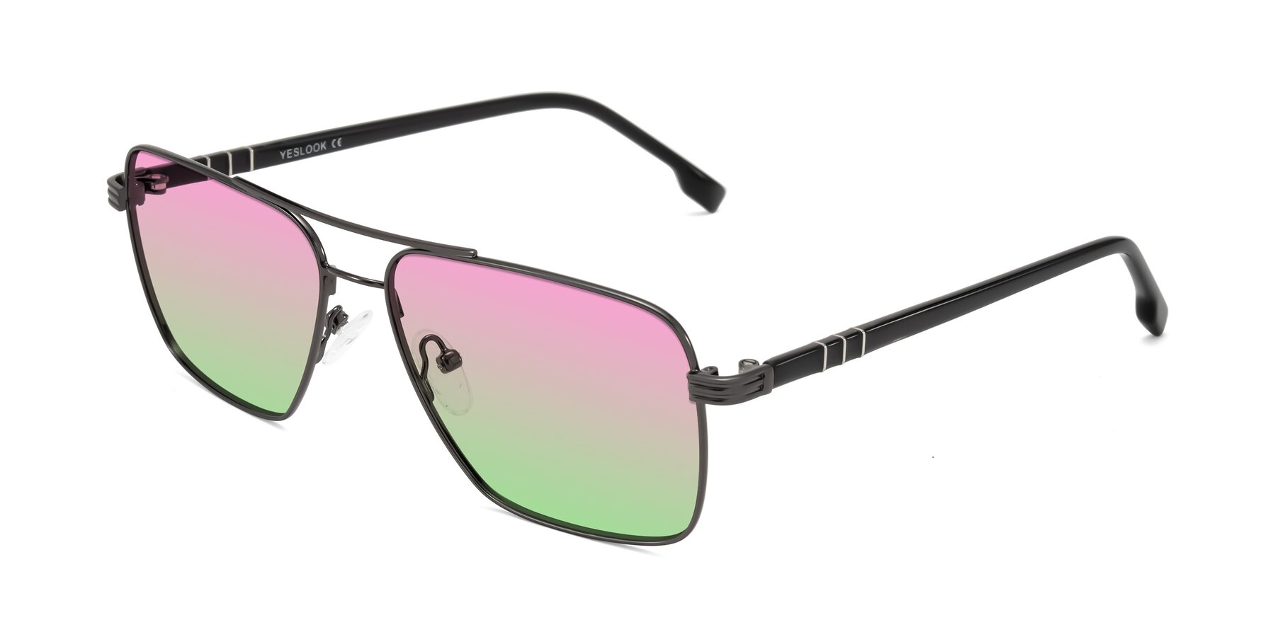 Angle of Flinders in Gunmetal with Pink / Green Gradient Lenses