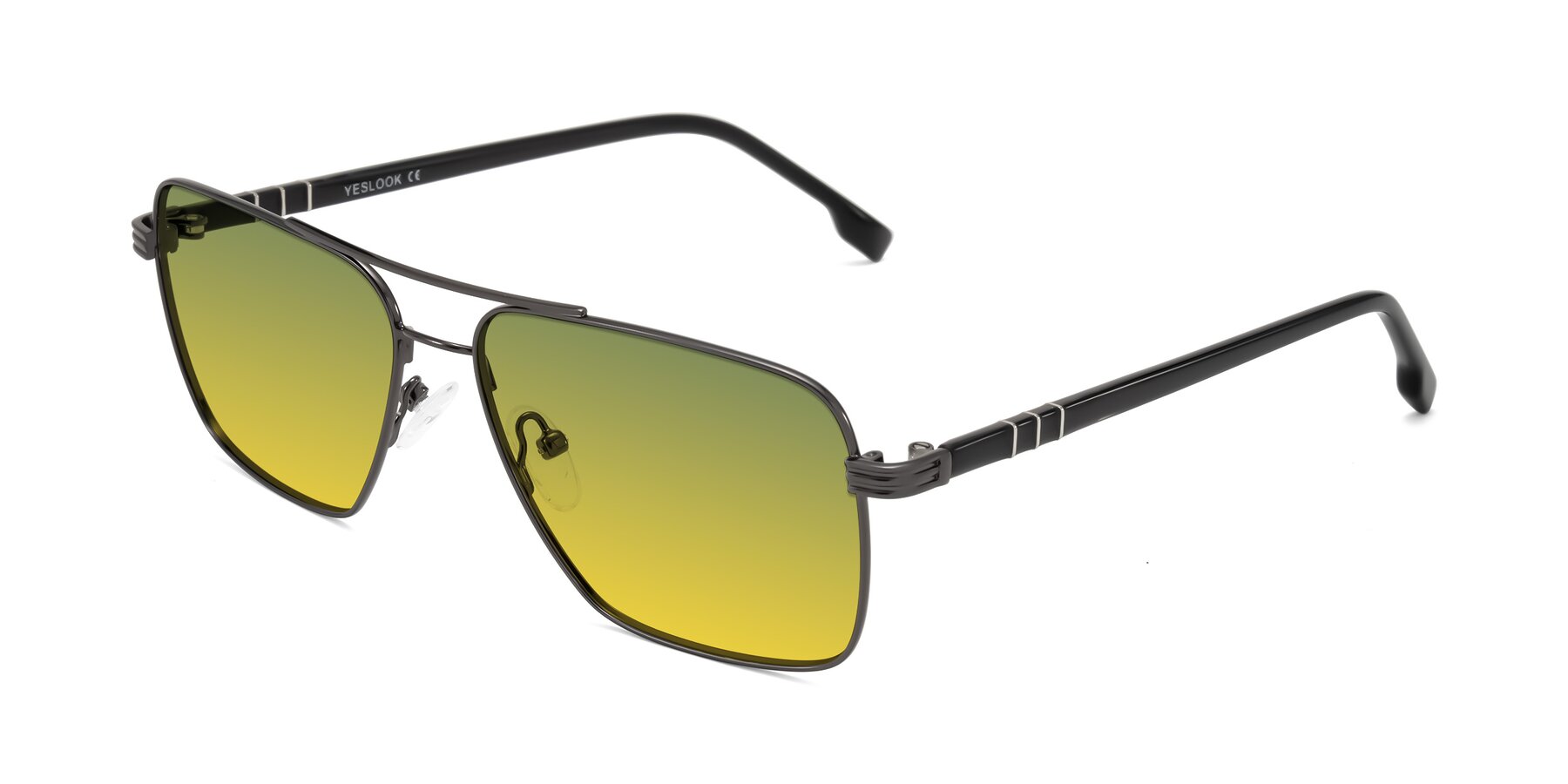 Angle of Flinders in Gunmetal with Green / Yellow Gradient Lenses
