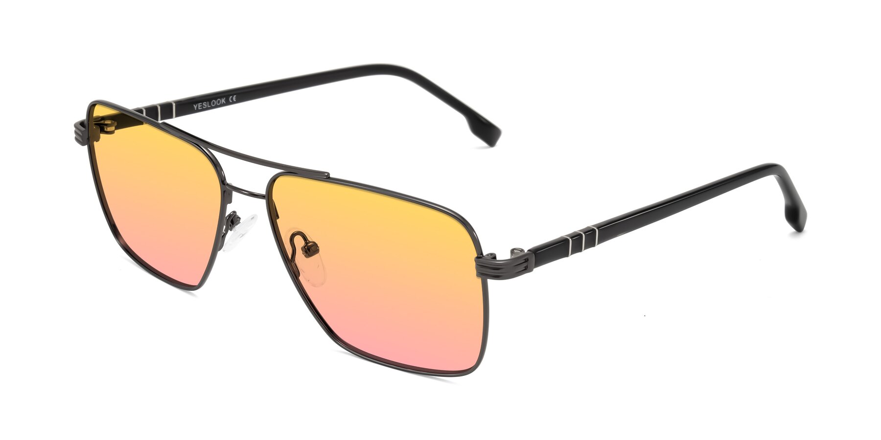 Angle of Flinders in Gunmetal with Yellow / Pink Gradient Lenses