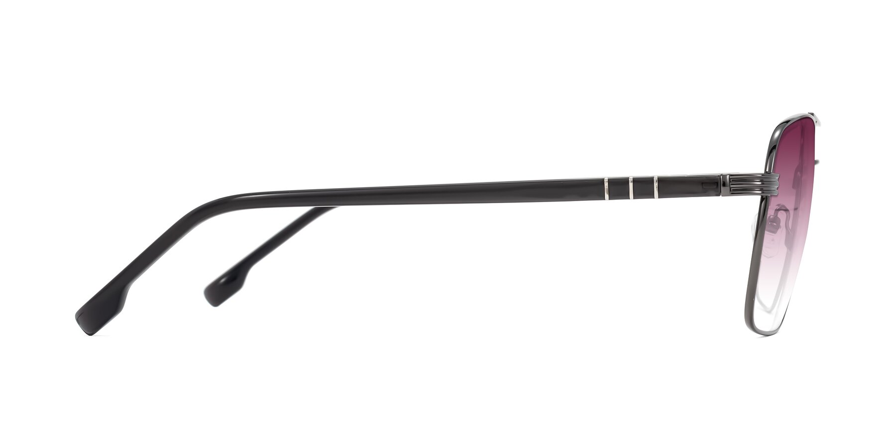 Side of Flinders in Gunmetal with Wine Gradient Lenses