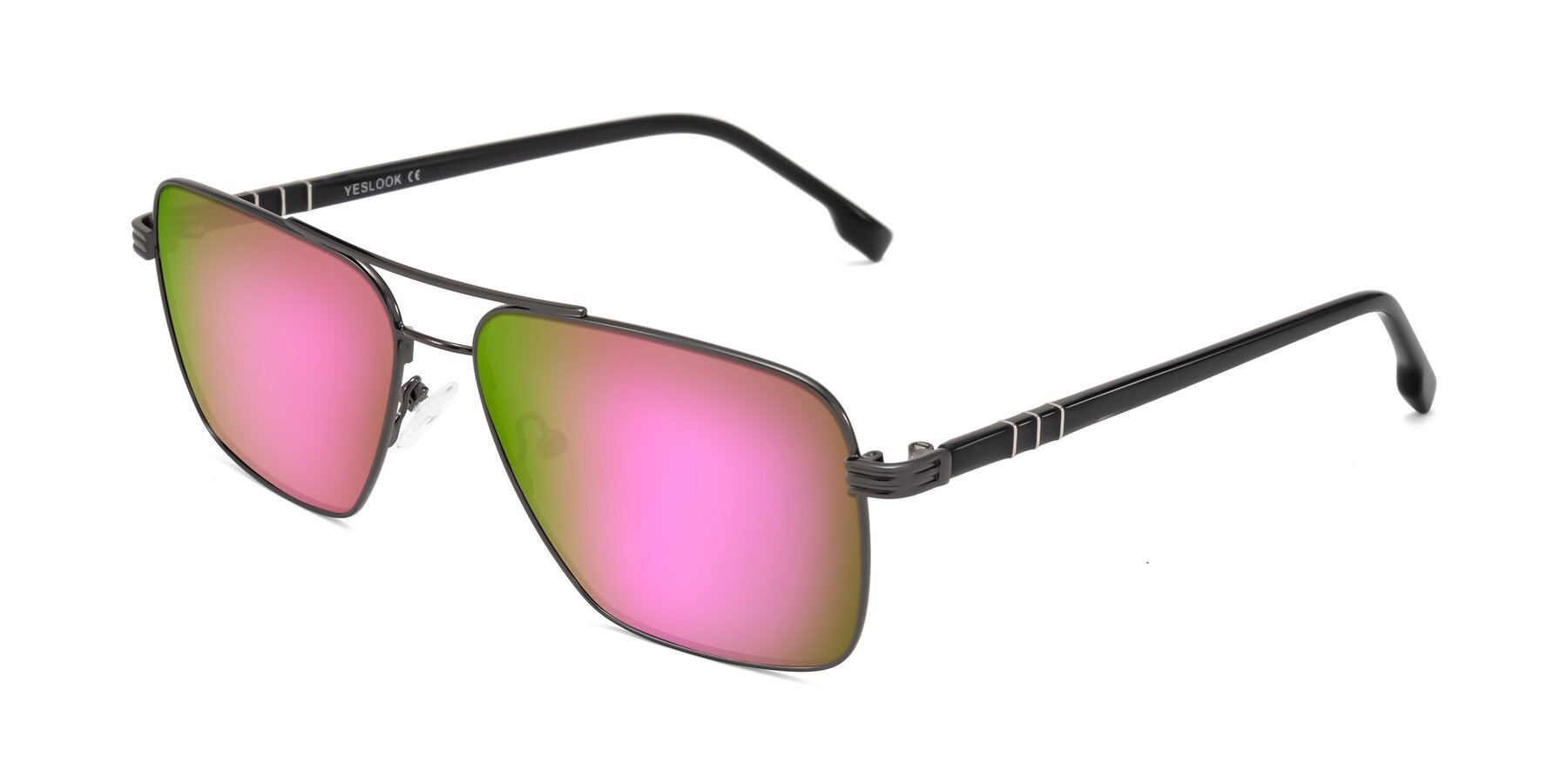 Angle of Flinders in Gunmetal with Pink Mirrored Lenses