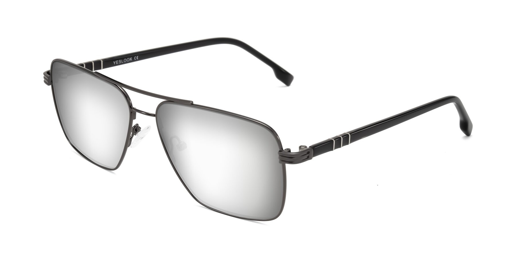 Angle of Flinders in Gunmetal with Silver Mirrored Lenses