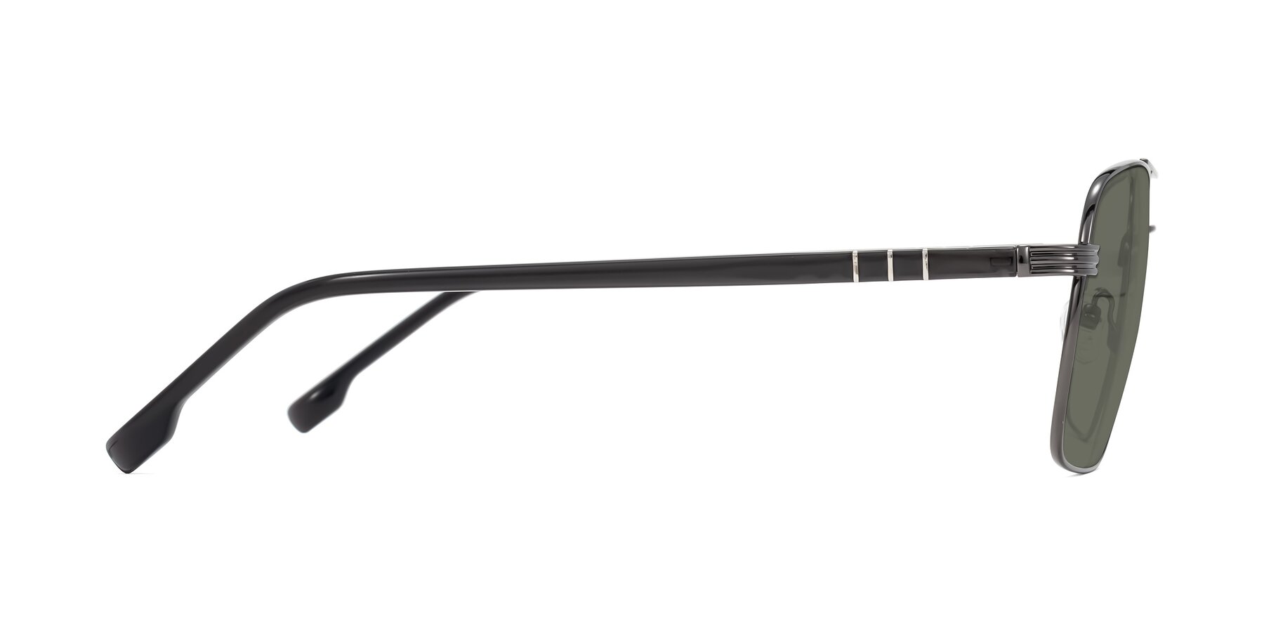 Side of Flinders in Gunmetal with Gray Polarized Lenses