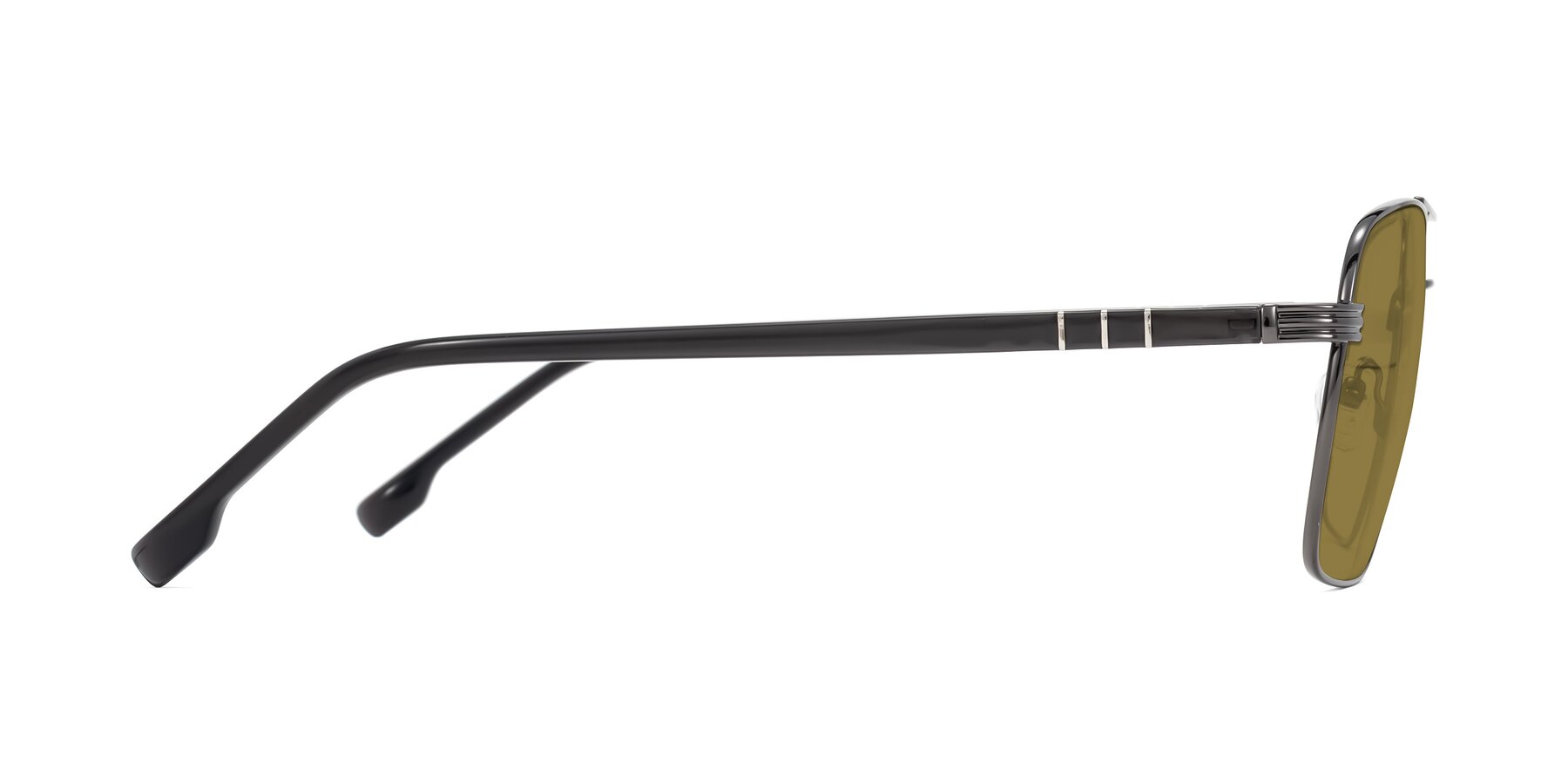 Side of Flinders in Gunmetal with Brown Polarized Lenses