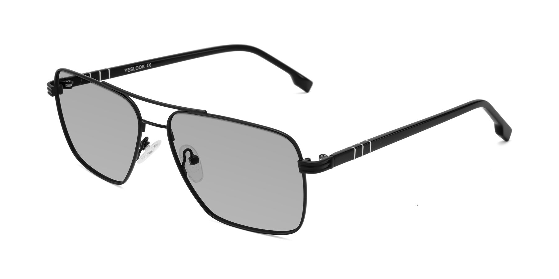 Angle of Flinders in Matte Black with Light Gray Tinted Lenses