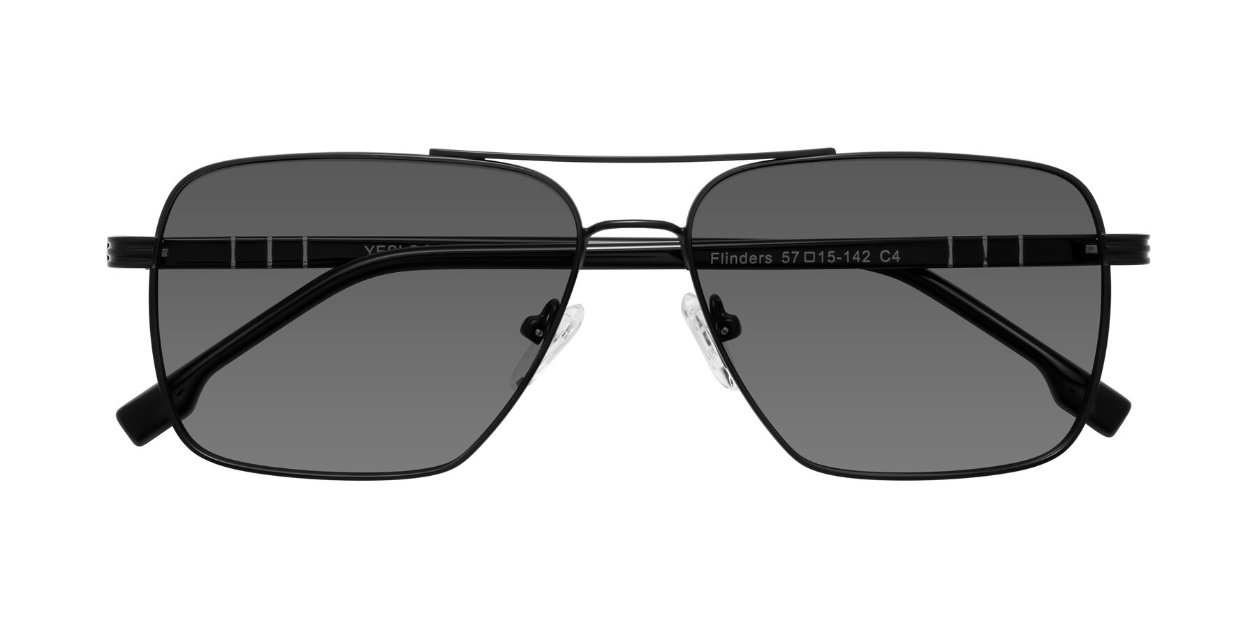 Folded Front of Flinders in Matte Black with Medium Gray Tinted Lenses