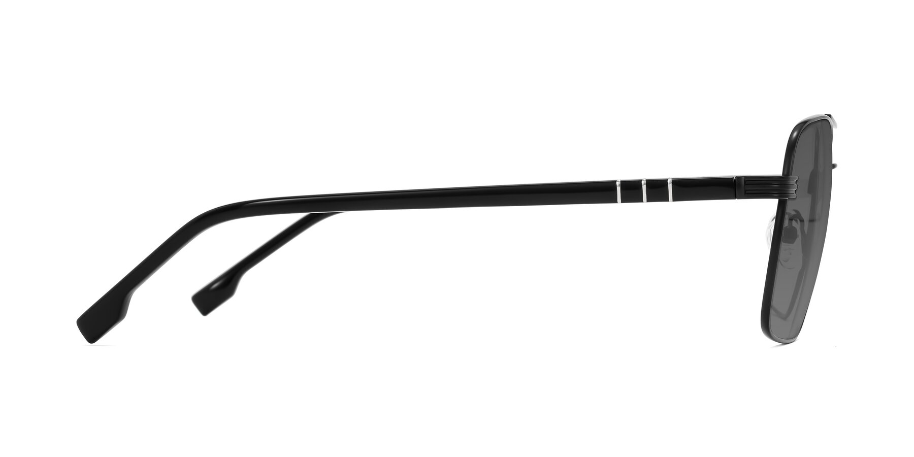 Side of Flinders in Matte Black with Medium Gray Tinted Lenses