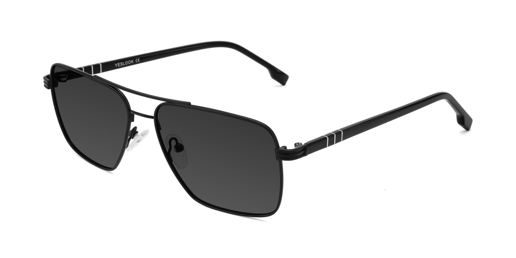 Angle of Flinders in Matte Black with Gray Tinted Lenses