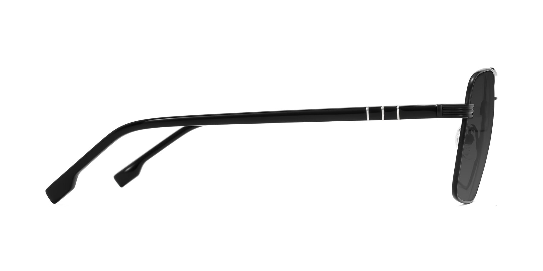 Side of Flinders in Matte Black with Gray Tinted Lenses